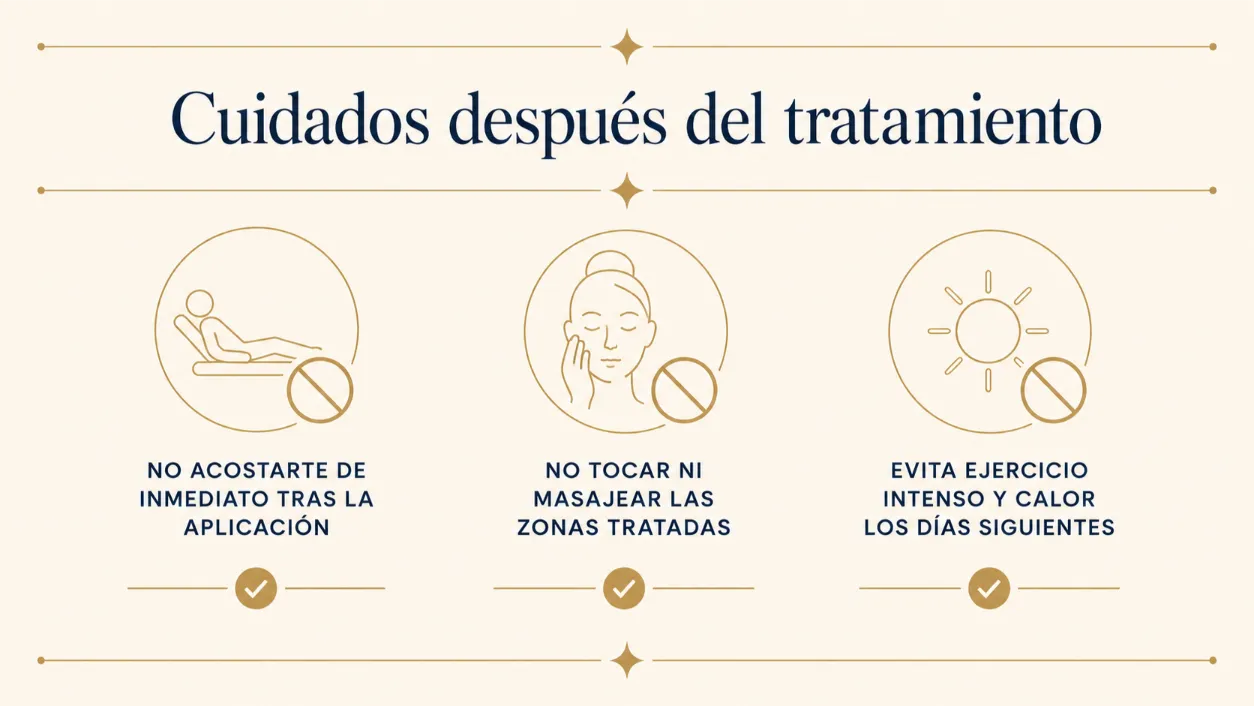 Cuidados después del tratamiento de botox facial